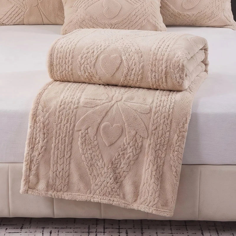 Ultra Soft Blanket Queen Size Cozy Fuzzy Plush Thick Warm for All Season Bedding