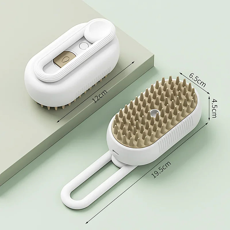 Electric Pet Steam Brush For Cats And Dogs Hair Removal