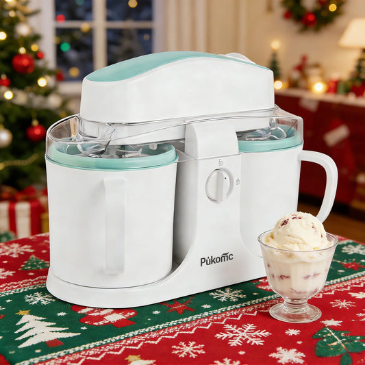 Sumetas Ice Cream Maker & Popsicle Maker Dual-Cup Design DIY Flavors Add Fruits, Powdered Sugar, and Other Mix-Ins Simple Prep