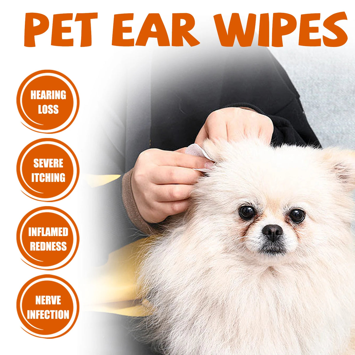Yegbong Gentle Pet Ear Cleaning Wipes For Dogs And Cats