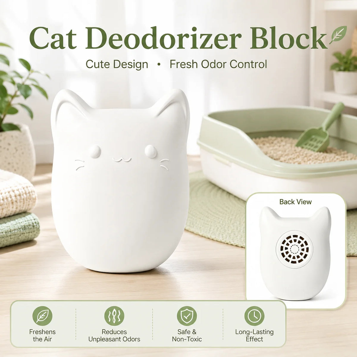 Automatic Cat Shaped Pet Odor Eliminator For Litter Box