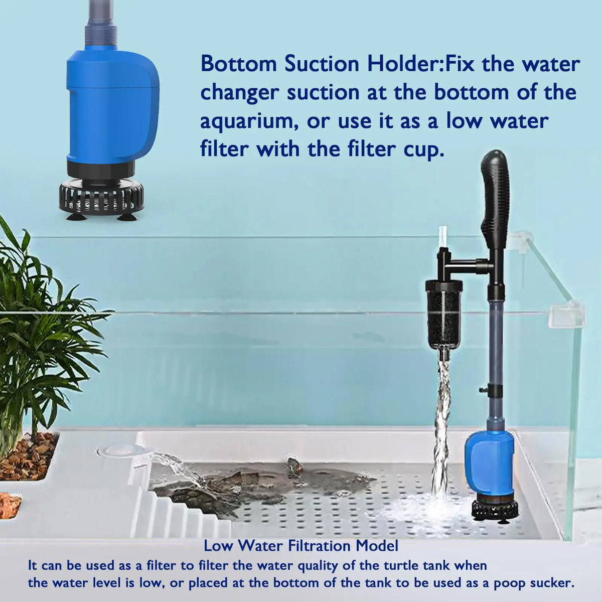 Electric Aquarium Gravel Cleaner Vacuum With Automatic Water Changer