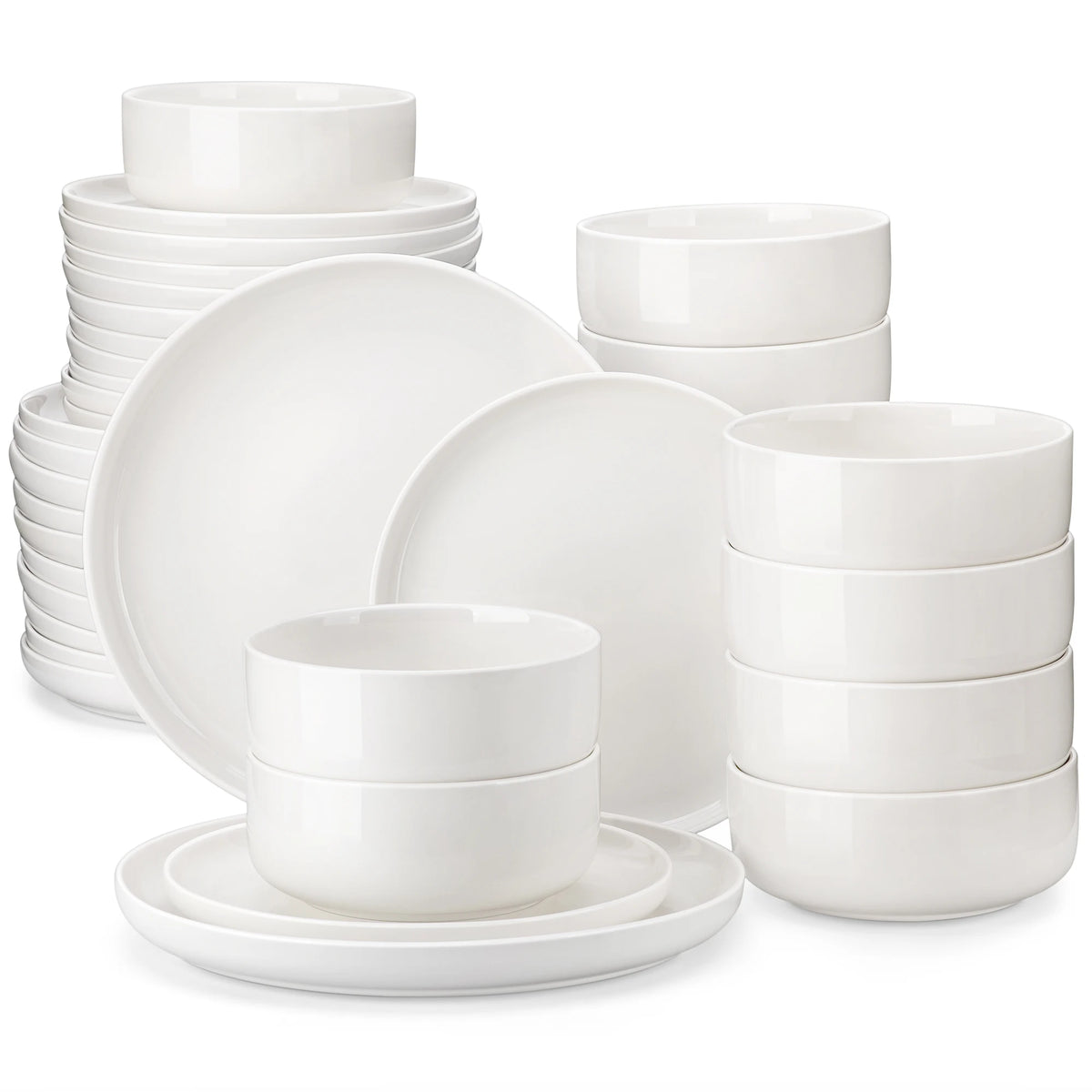 Malacasa Ceramic Porcelain Dinnerware Set For Home Dining