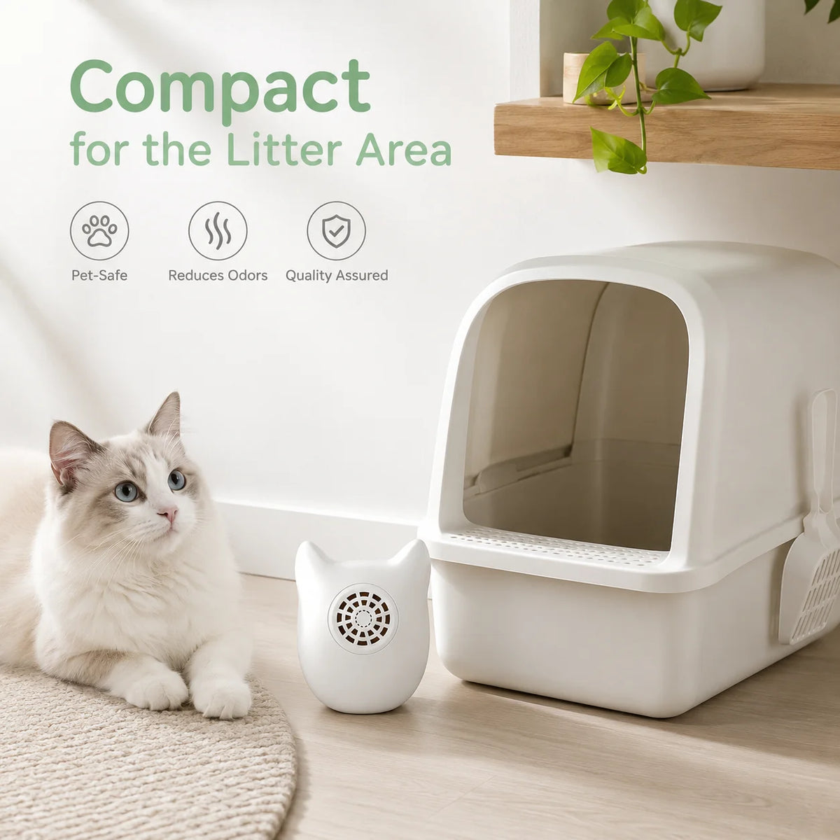 Automatic Cat Shaped Pet Odor Eliminator For Litter Box