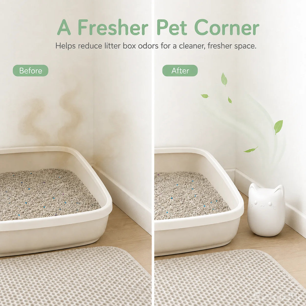 Automatic Cat Shaped Pet Odor Eliminator For Litter Box