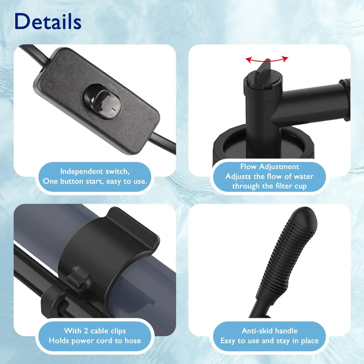 Electric Aquarium Gravel Cleaner Vacuum With Automatic Water Changer