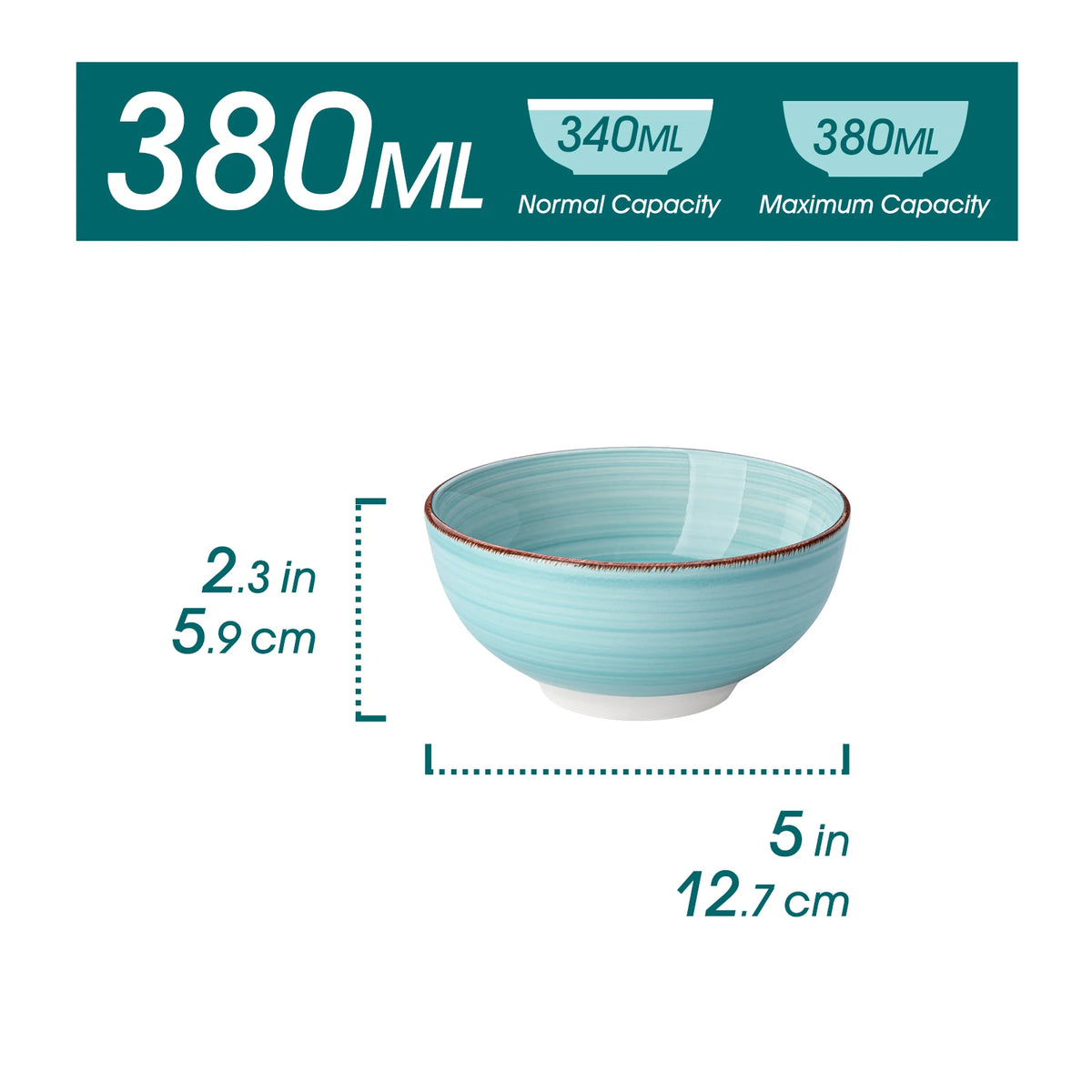 Malacasa Vintage Handpainted Ceramic Serving Bowl Set