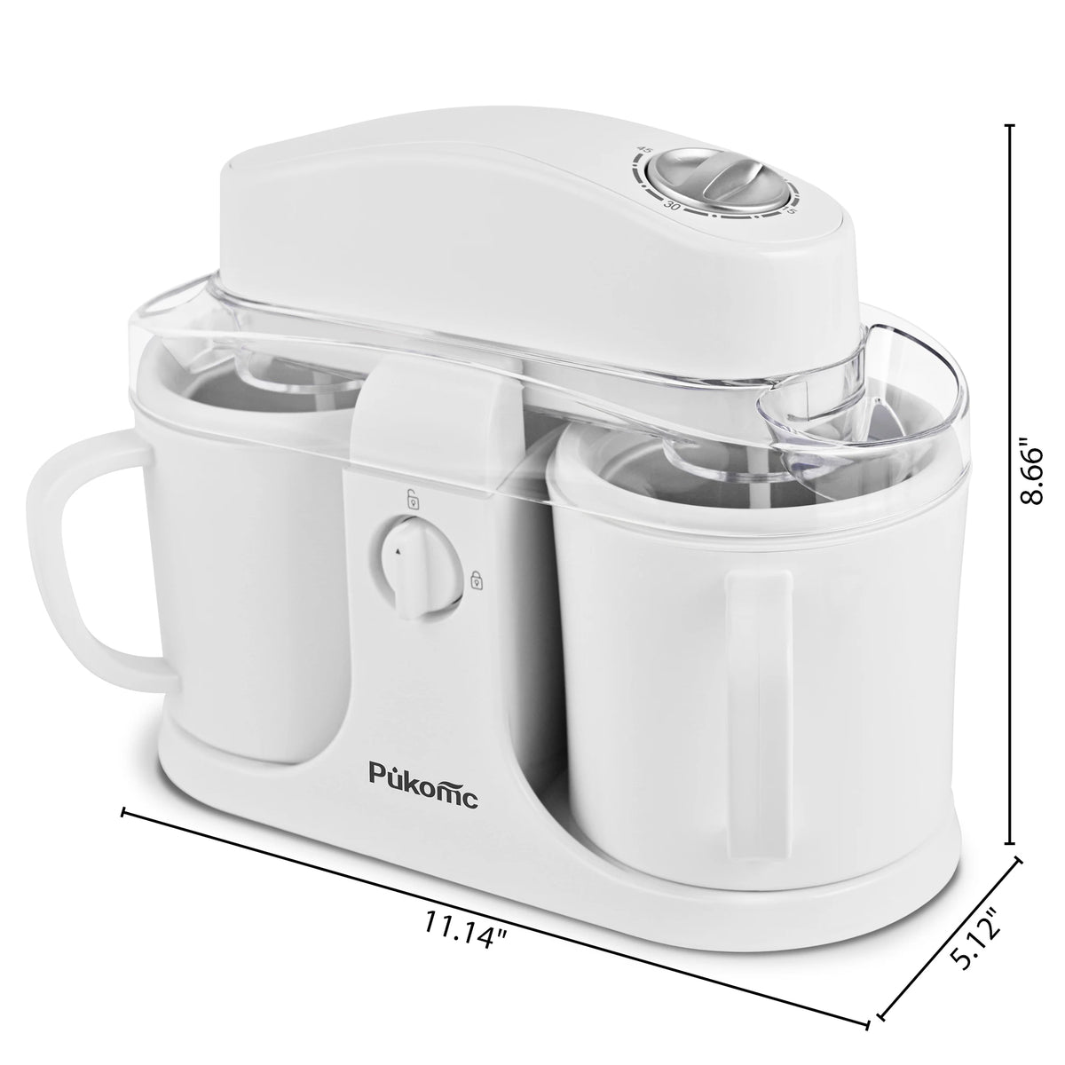 Sumetas Ice Cream Maker & Popsicle Maker Dual-Cup Design DIY Flavors Add Fruits, Powdered Sugar, and Other Mix-Ins Simple Prep