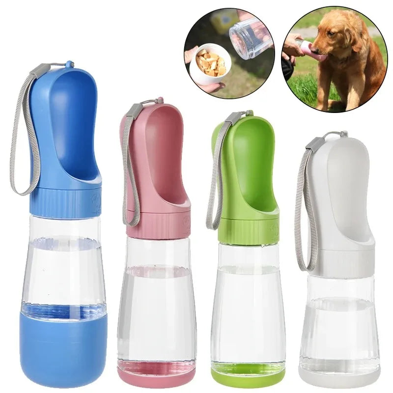 Portable Dog Water Bottle With Food Container For Travel