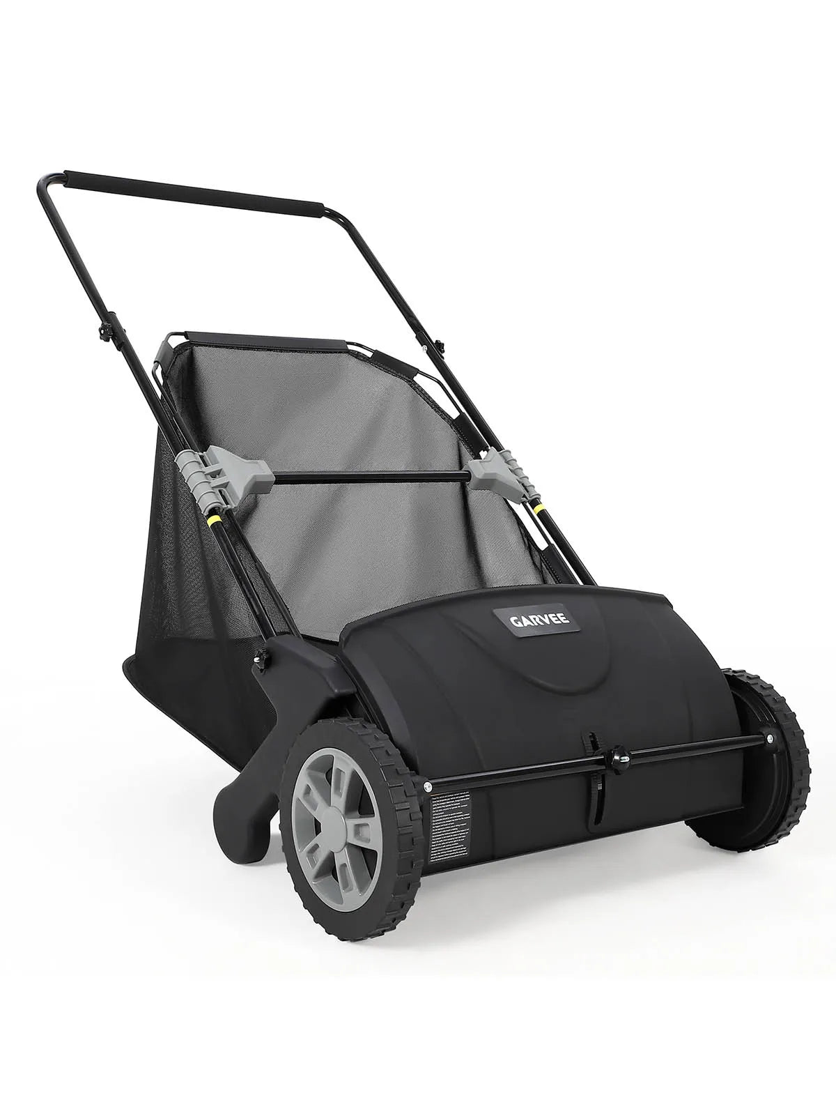 HiMiss Manual Push Lawn Leaf Sweeper For Yard Cleanup