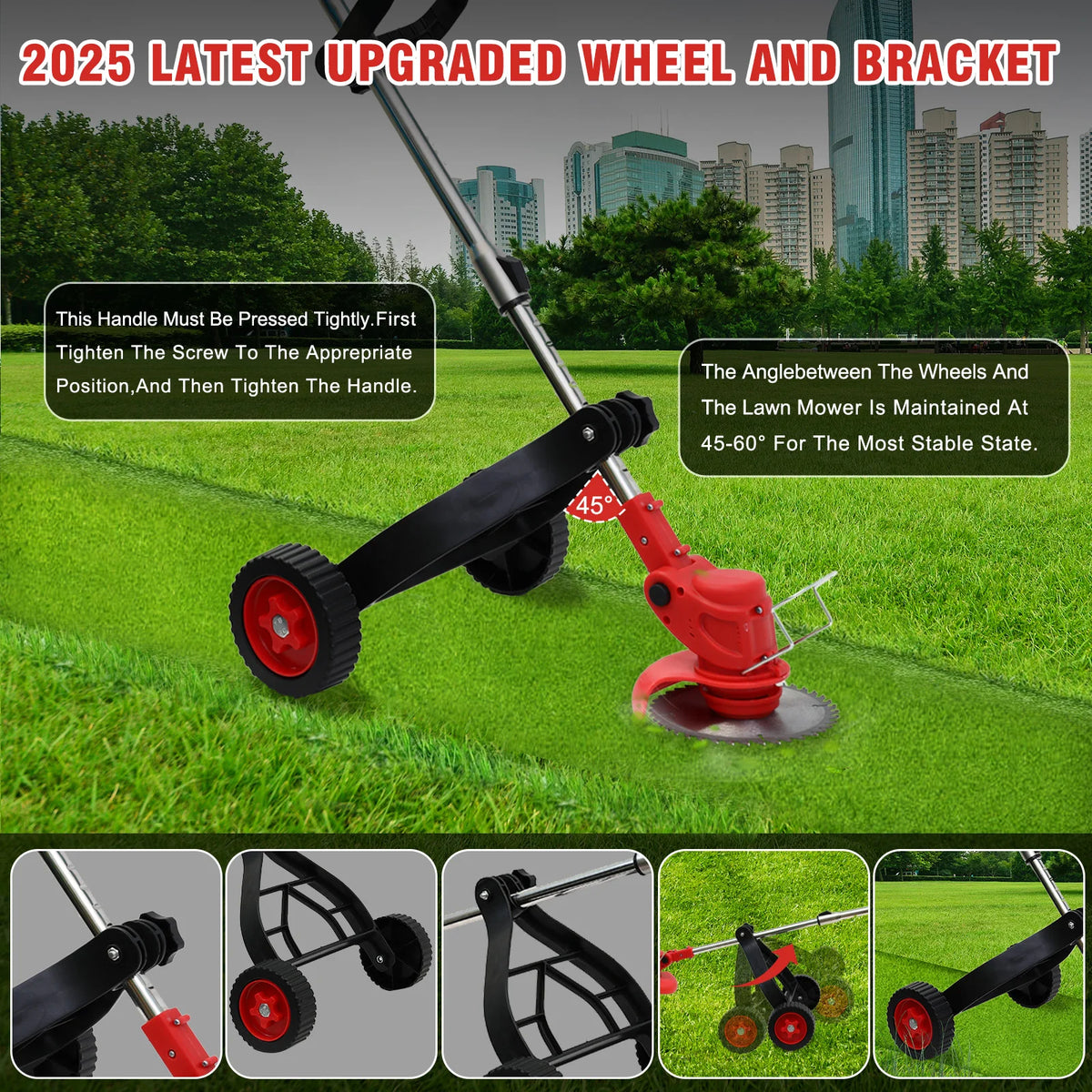 Cordless Electric Grass Trimmer Lawn Edger Garden Tool