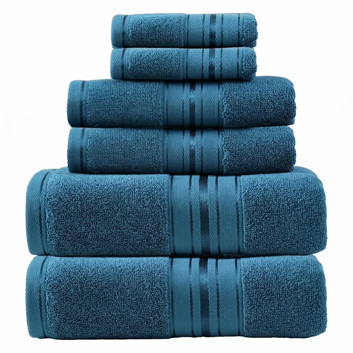 Premium 6 Piece Cotton Turkish Bath And Hand Towel Set