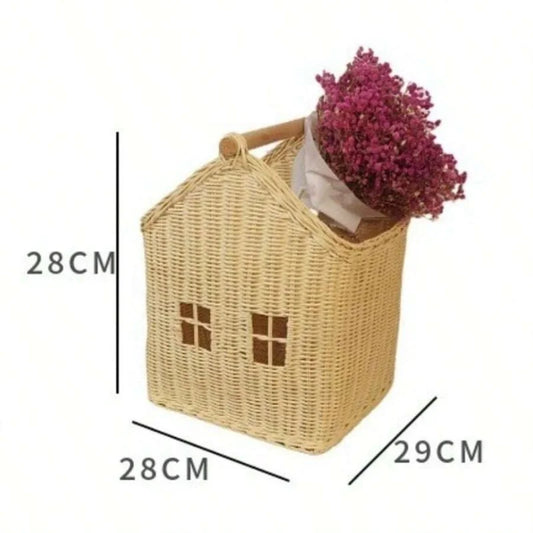 Handcrafted Bamboo Vine Woven Desktop Storage Basket