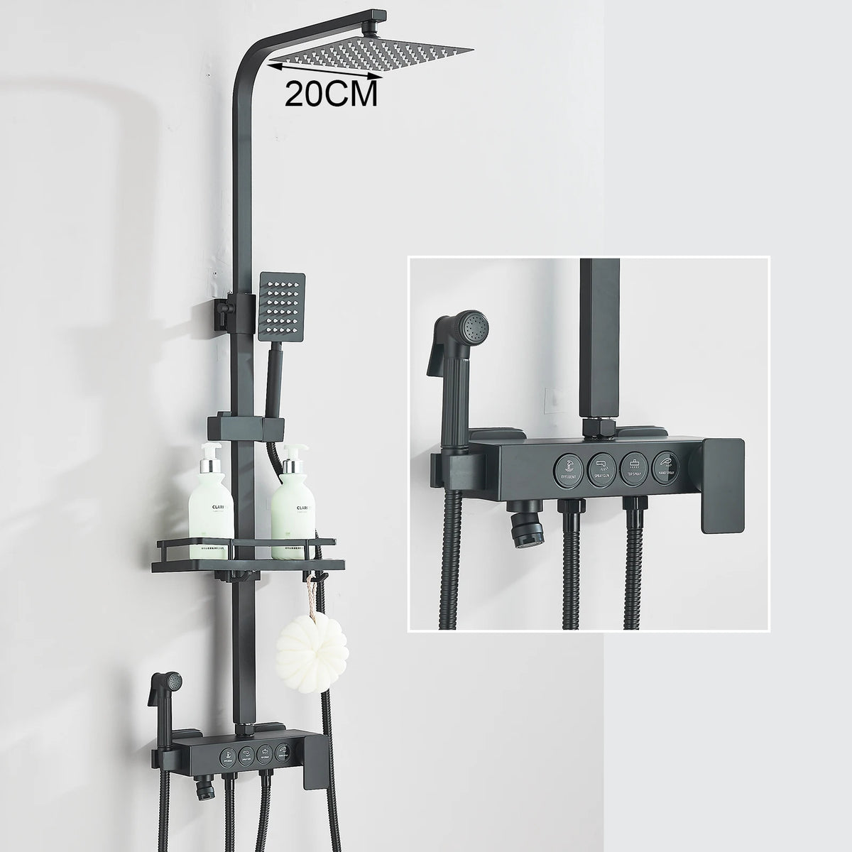 Fmhjfisd Brass Rainfall Shower Faucet Set Four Way Mixer
