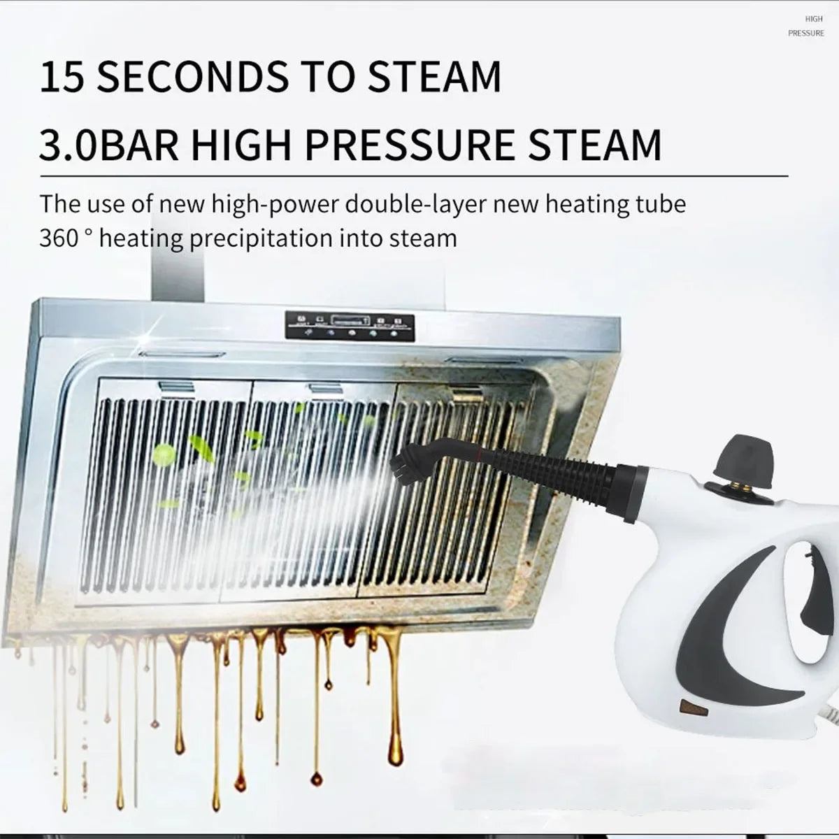 Handheld High Temperature Steam Cleaner for Kitchen Bathroom and Car Cleaning
