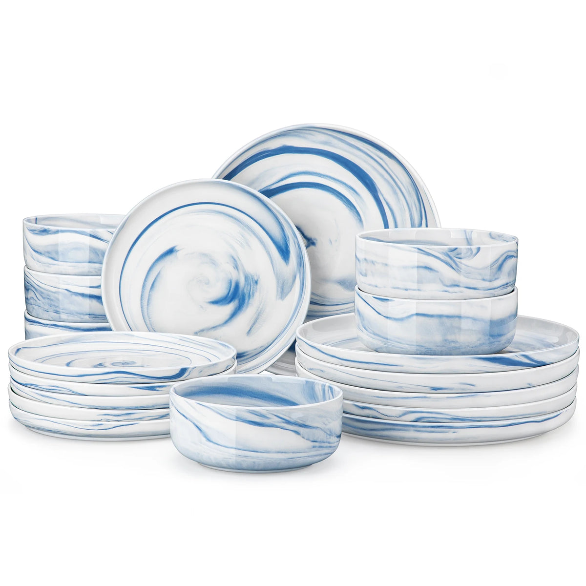 Malacasa Ceramic Porcelain Dinnerware Set For Home Dining