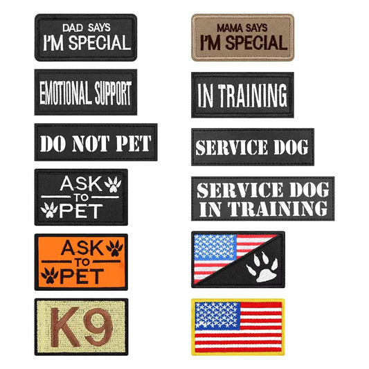Personalized Tactical Patches For Dog Vests Harnesses And Collars