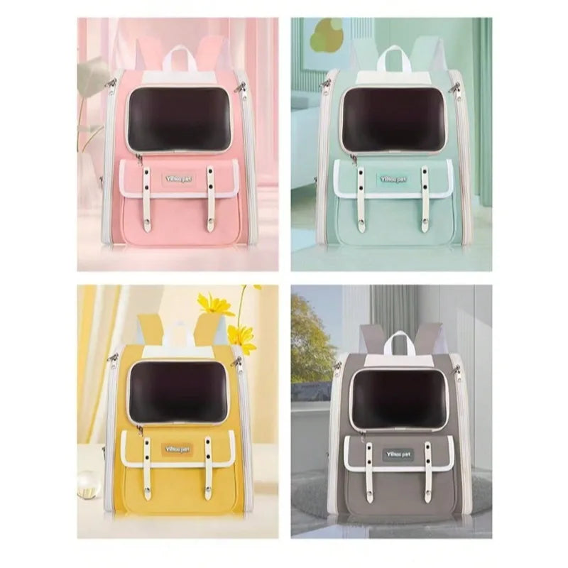 Foldable Breathable Cat Backpack Carrier For Airline Travel