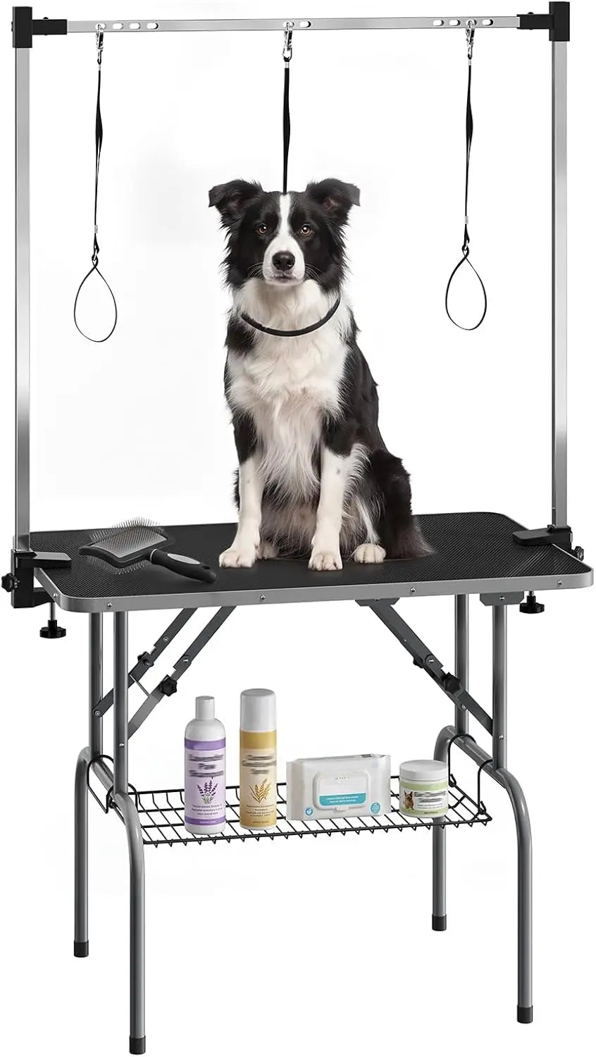 Garvee Portable Dog Grooming Table With Adjustable H Arm