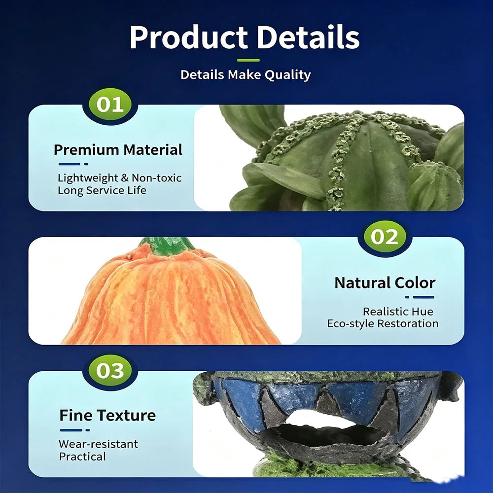 Aquarium Resin Hiding Cave Ornament Fish Tank Decor Shelter House Safe Non‑Toxic Hideout for  Aquarium Landscape Decoration