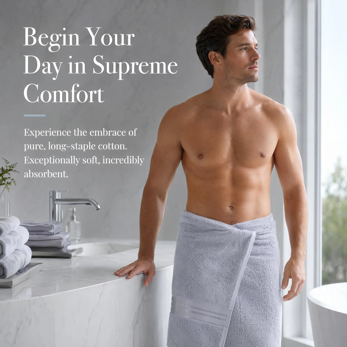 Premium 6 Piece Cotton Turkish Bath And Hand Towel Set