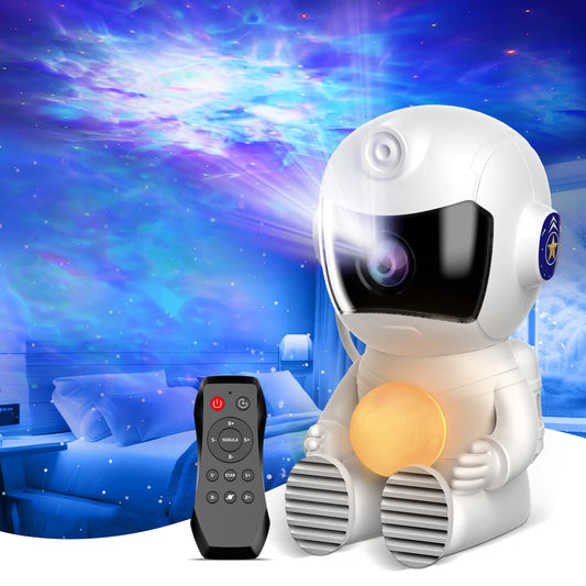 Captain Astronaut Galaxy Projector Night Light With Timer For Bedroom