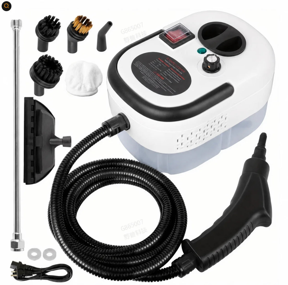 2500W Portable Handheld Steam Cleaner With Multiple Accessories