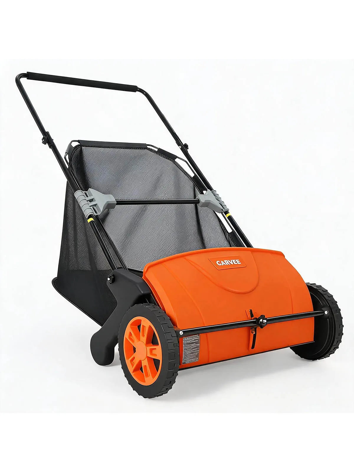 HiMiss Manual Push Lawn Leaf Sweeper For Yard Cleanup