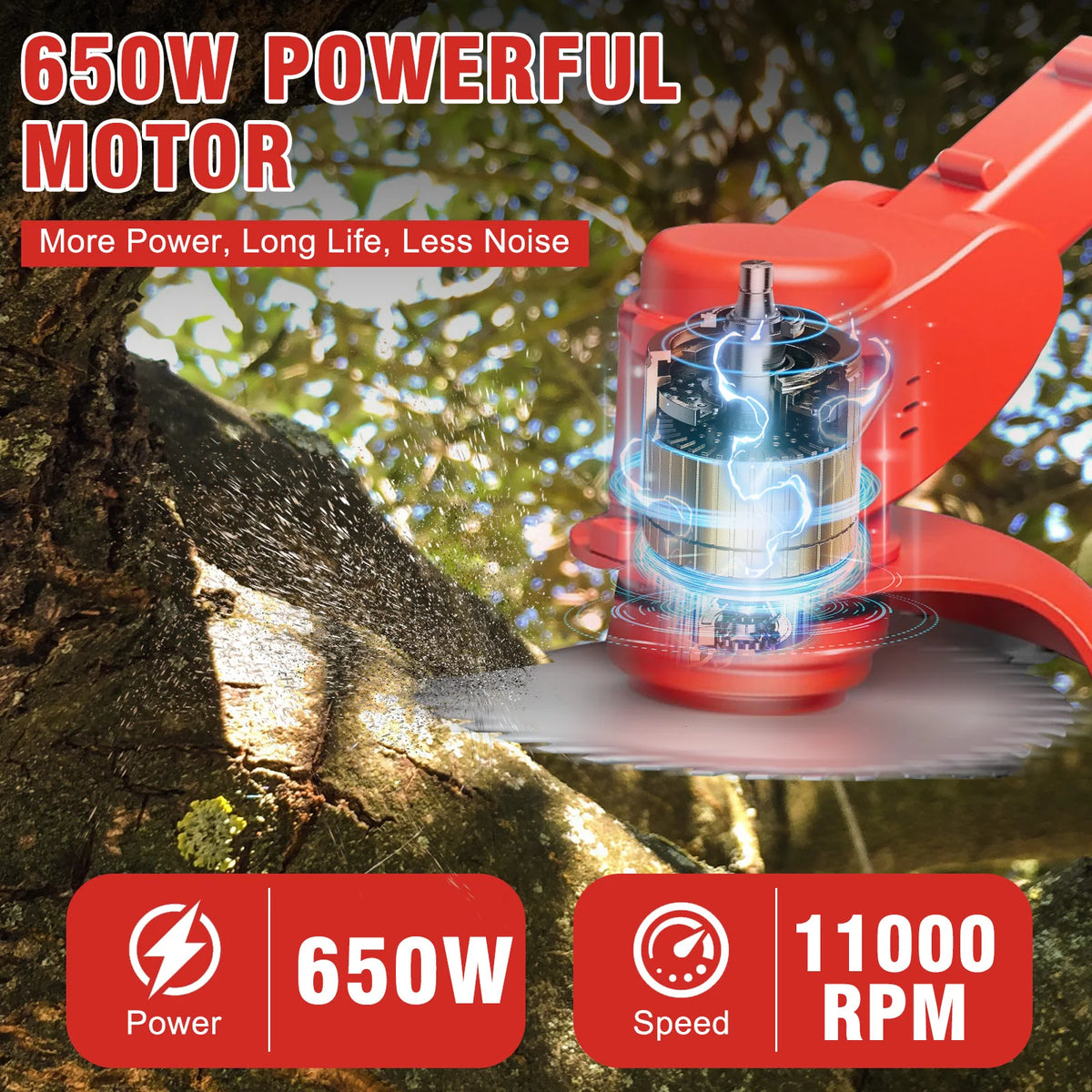 Cordless Electric Grass Trimmer Lawn Edger Garden Tool