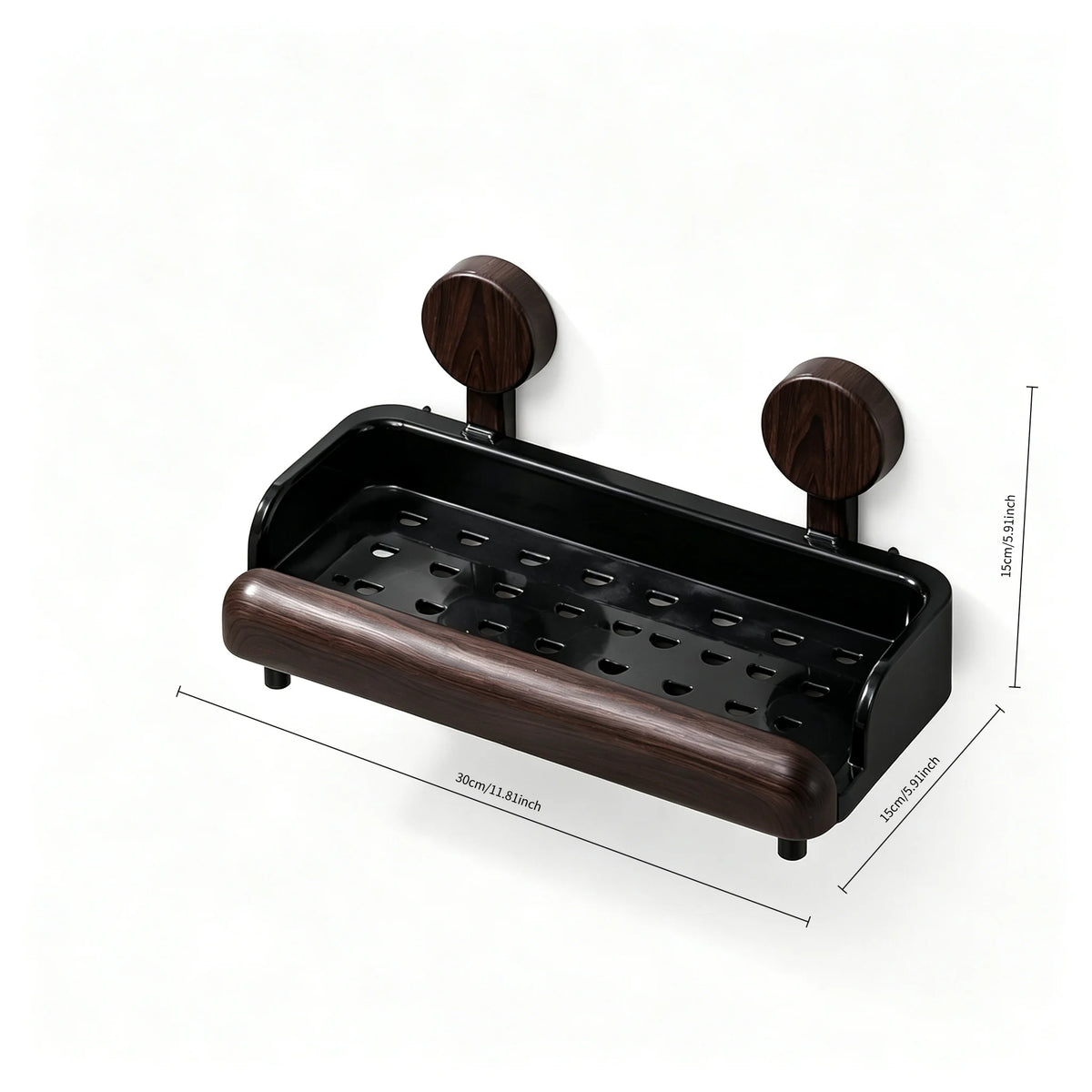 No Drill Suction Cup Shower Shelf Waterproof Drainage Organizer