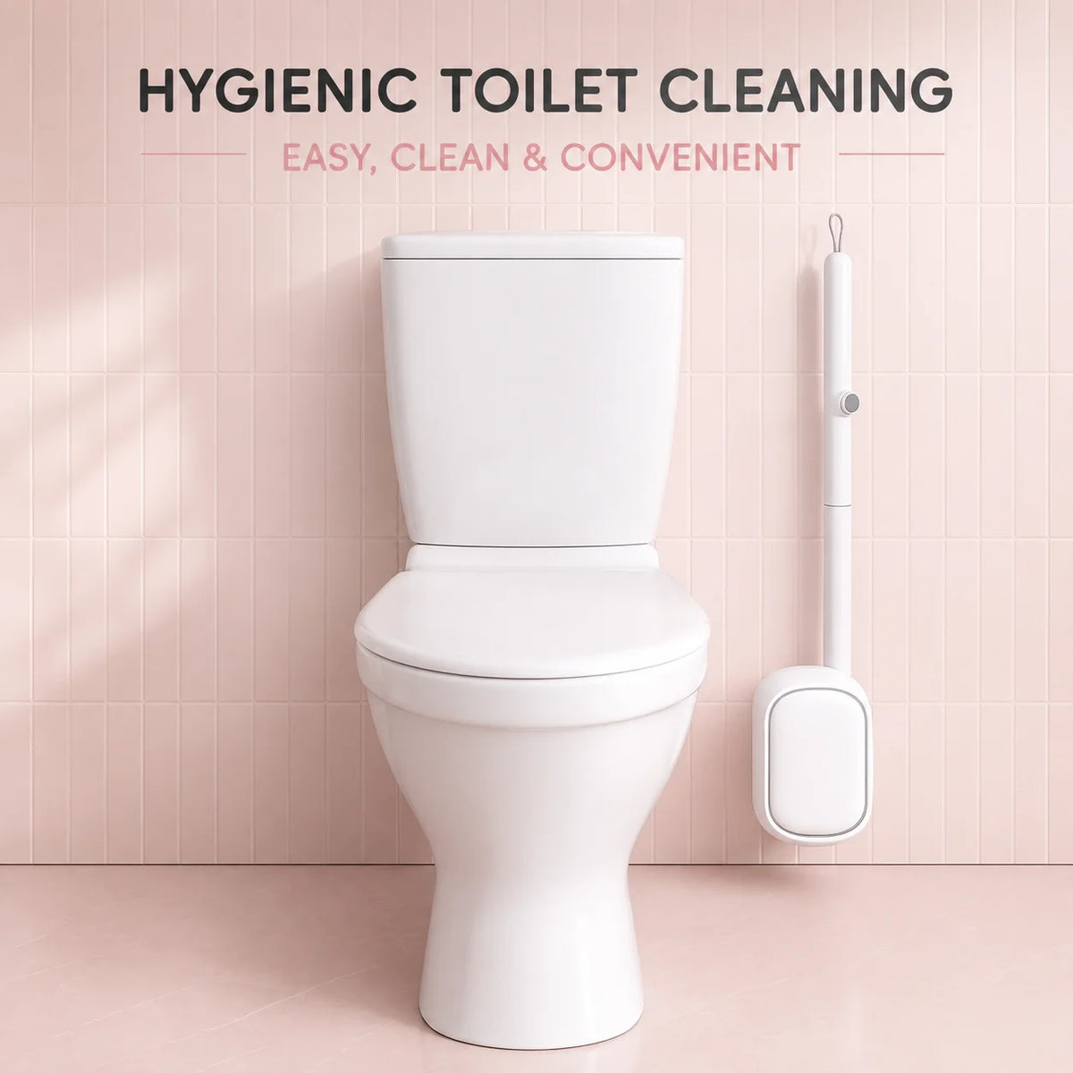 Joybos Drill Free Wall Mounted Toilet Brush With Replaceable Heads