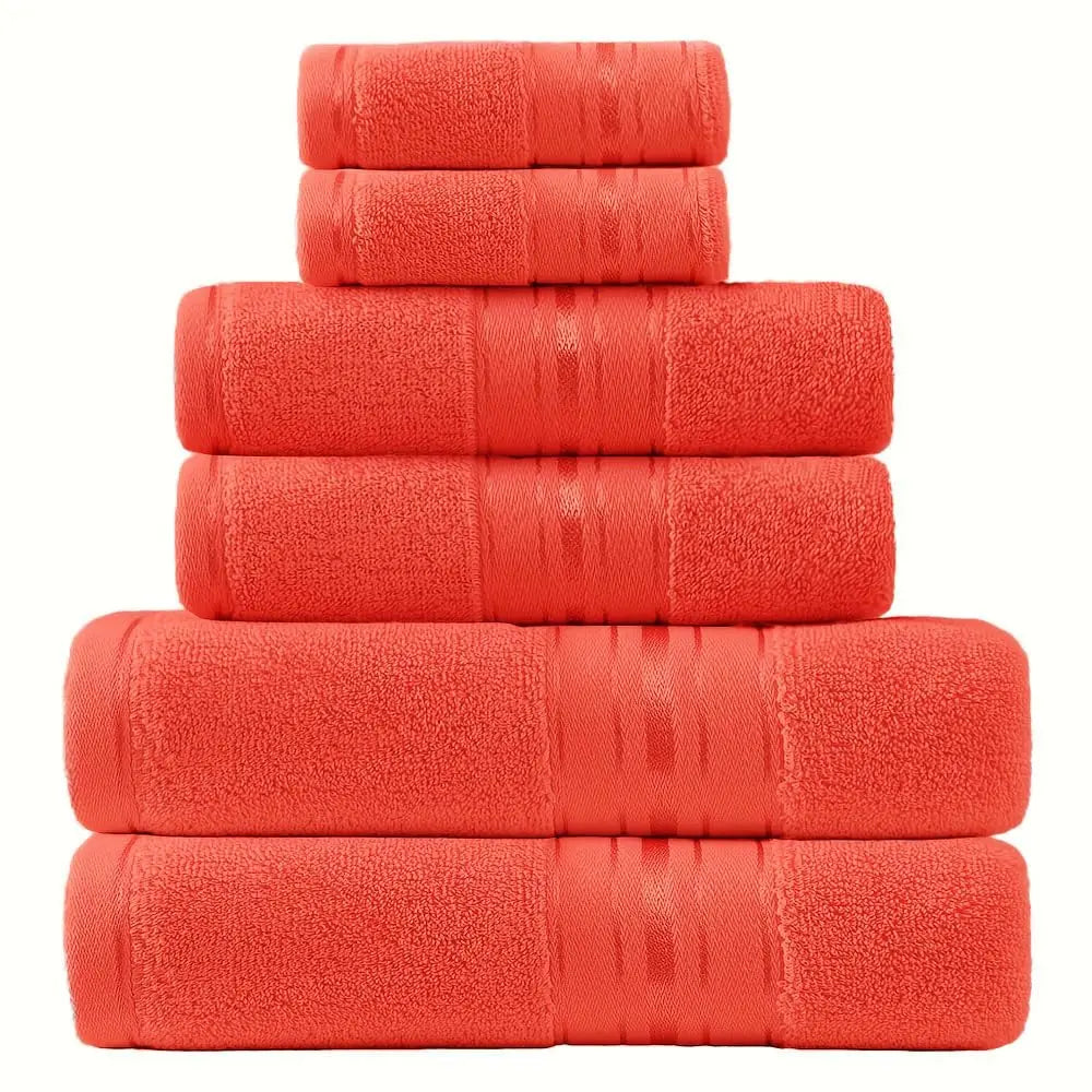 Premium 6 Piece Cotton Turkish Bath And Hand Towel Set