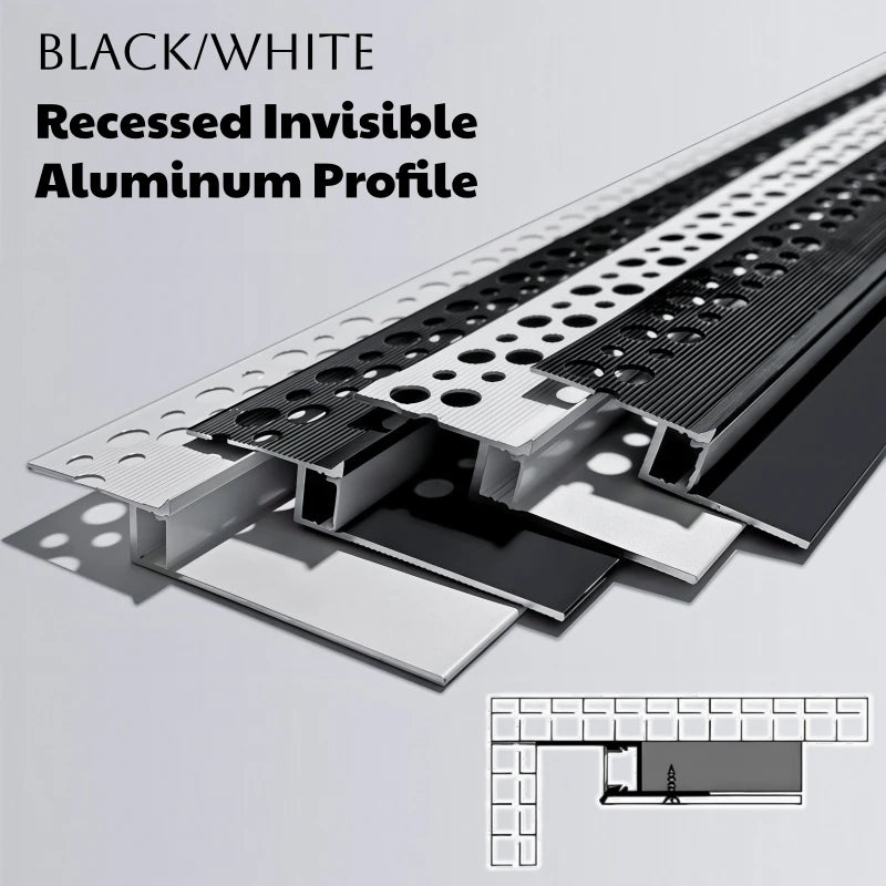 Khelse Narrow Shadow Gap LED Aluminum Ceiling Profile Channel