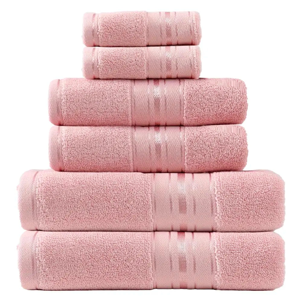 Premium 6 Piece Cotton Turkish Bath And Hand Towel Set