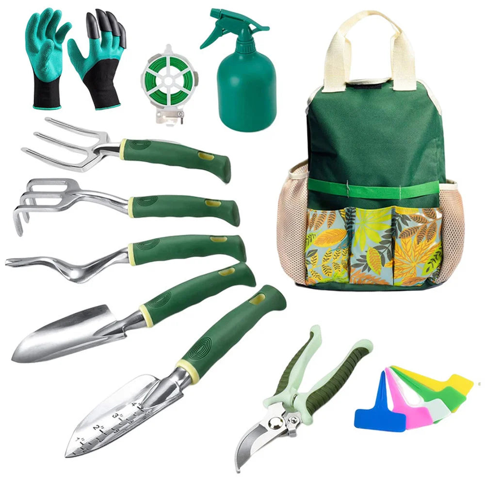 Durable Aluminum Garden Tool Kit With Storage Bag And Gloves