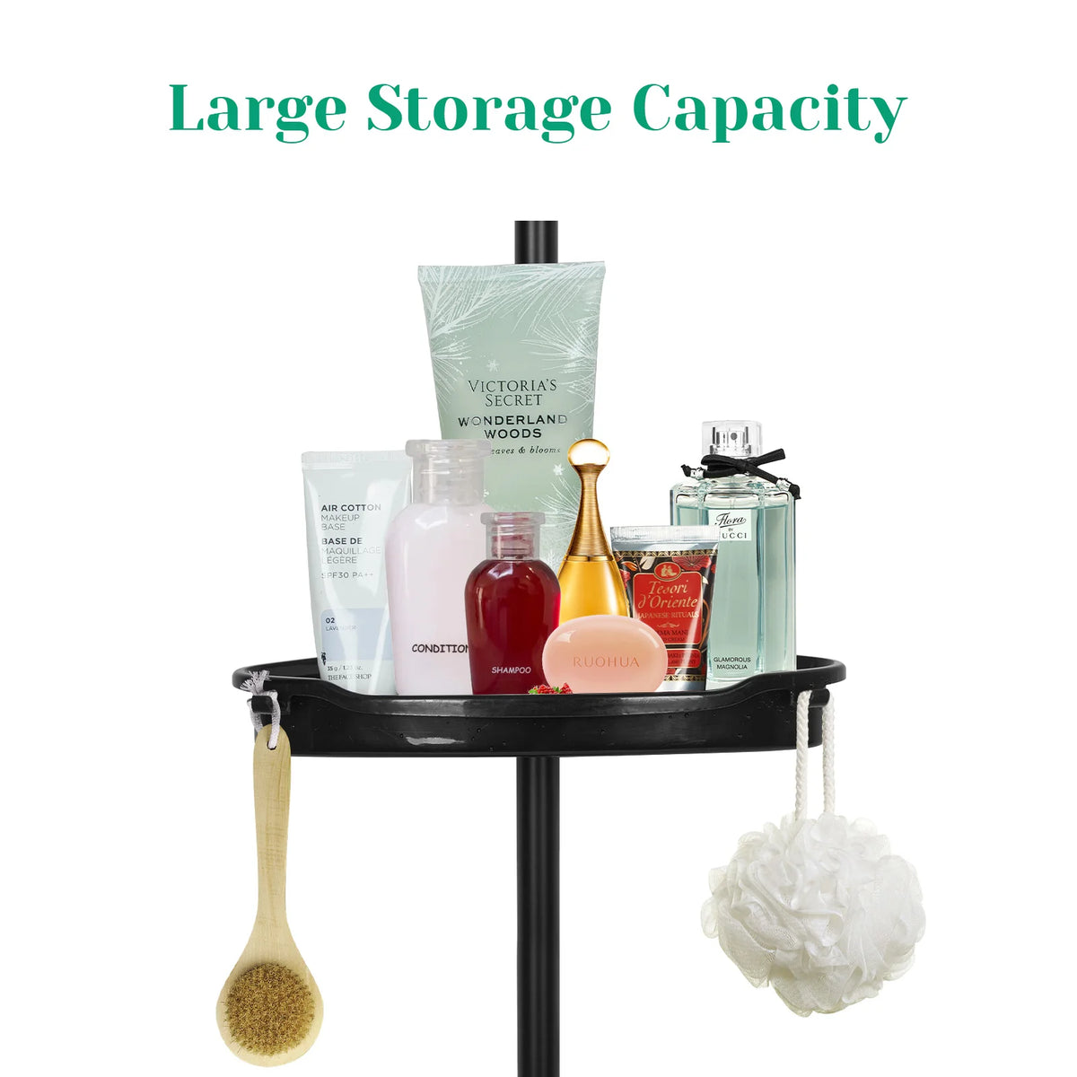 HiMISS Four Tier Corner Shower Caddy Adjustable Bathroom Storage Organizer