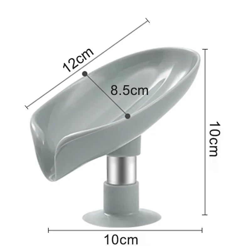 Leaf Shape Self Draining Soap Holder Tray For Shower Sink