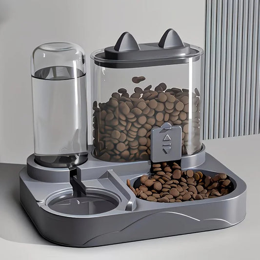 2-in-1 Pet Feeder And Water Dispenser For Cats And Dogs