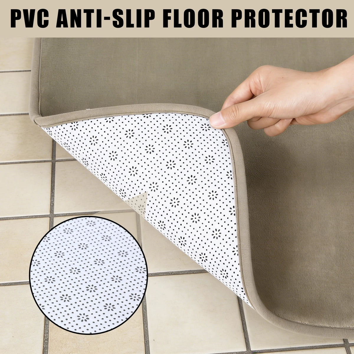 Microfiber Bath Rug Set With Non Slip Backing For Bathroom