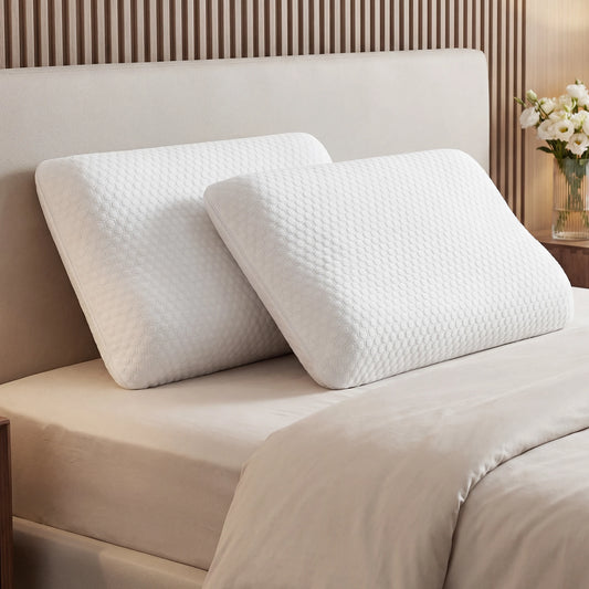 JHK Ventilated Memory Foam Bed Pillows With Washable Covers