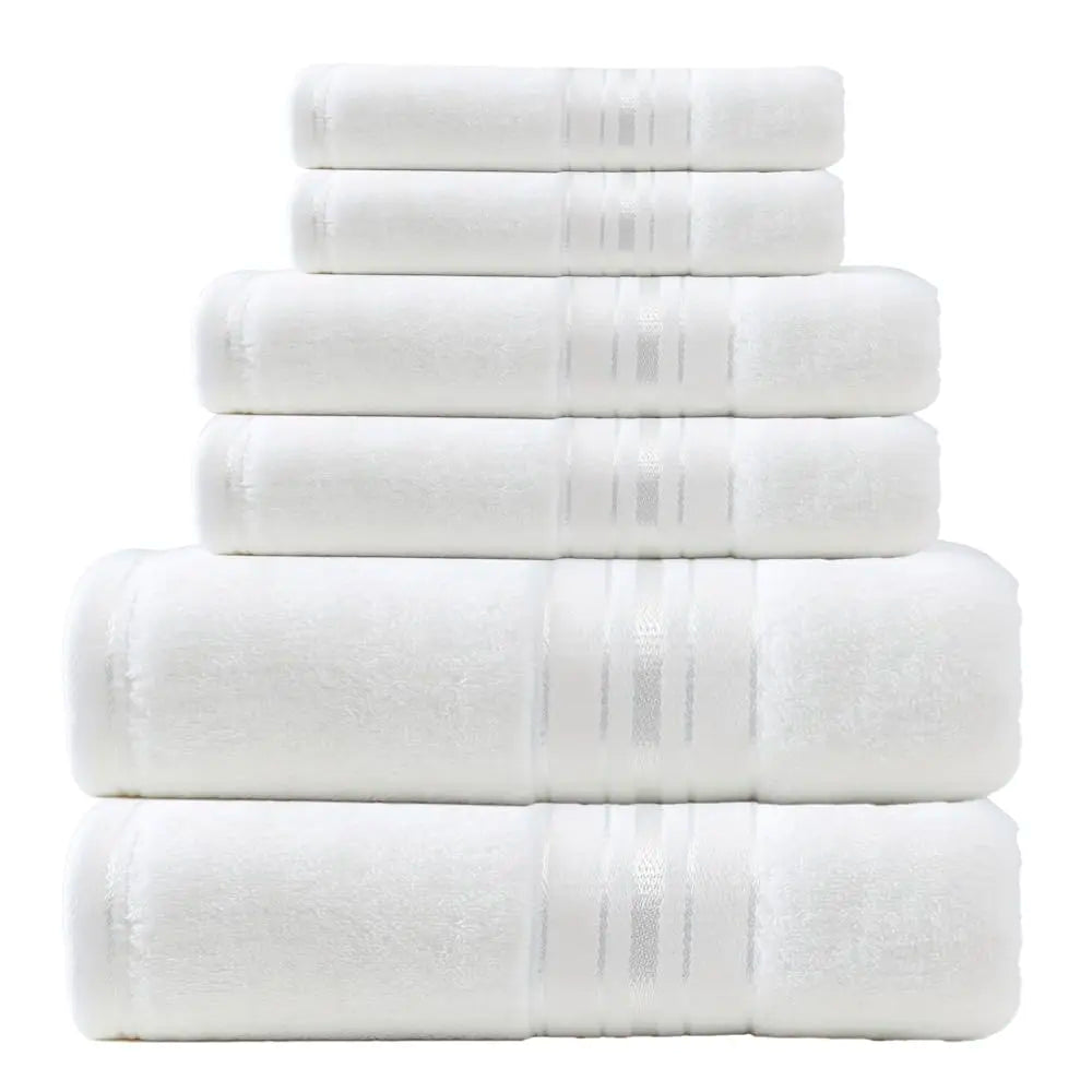 Premium 6 Piece Cotton Turkish Bath And Hand Towel Set