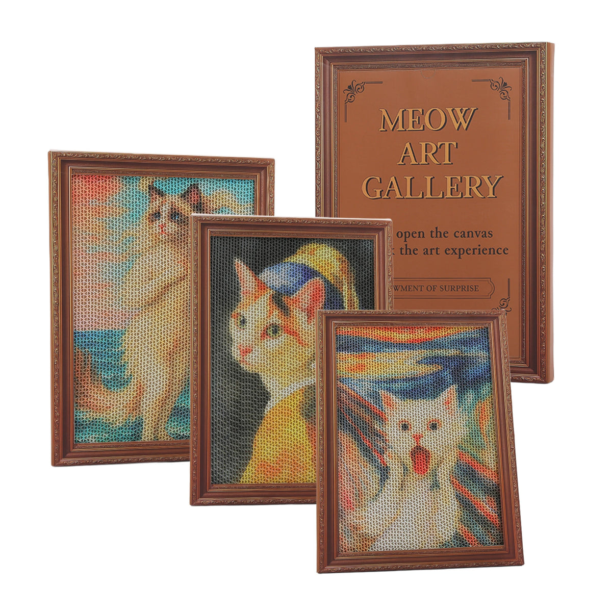 PAWZ Road 3 Pack Cardboard Cat Wall Scratcher Board
