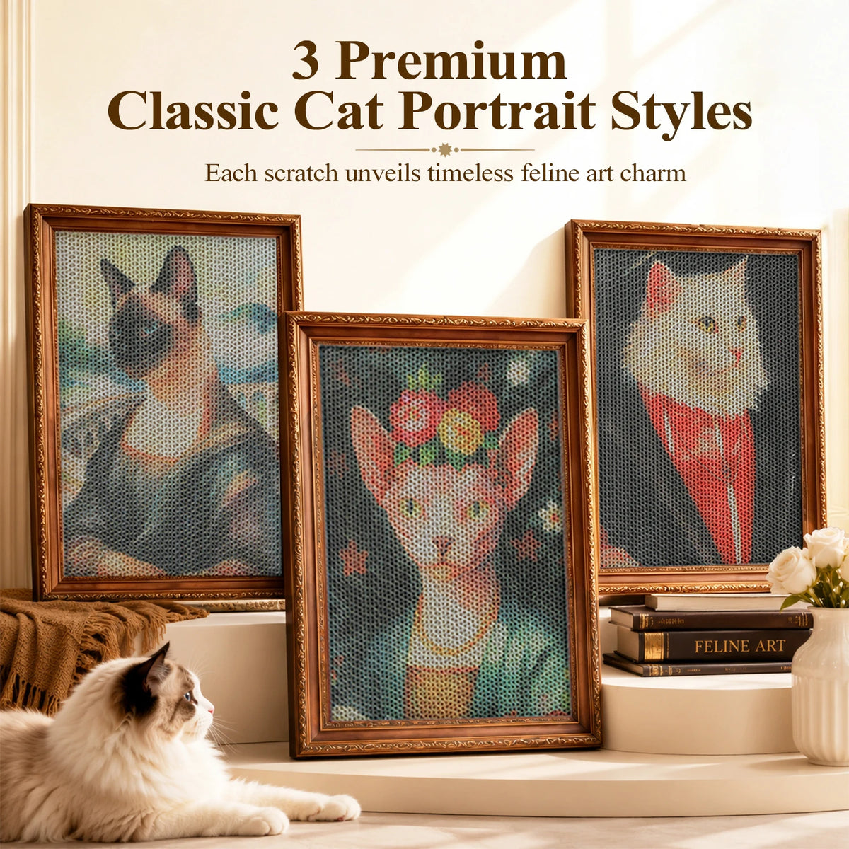 PAWZ Road 3 Pack Cardboard Cat Wall Scratcher Board