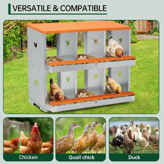 Garvee Chicken Nesting Box With Removable Egg Collection Tray