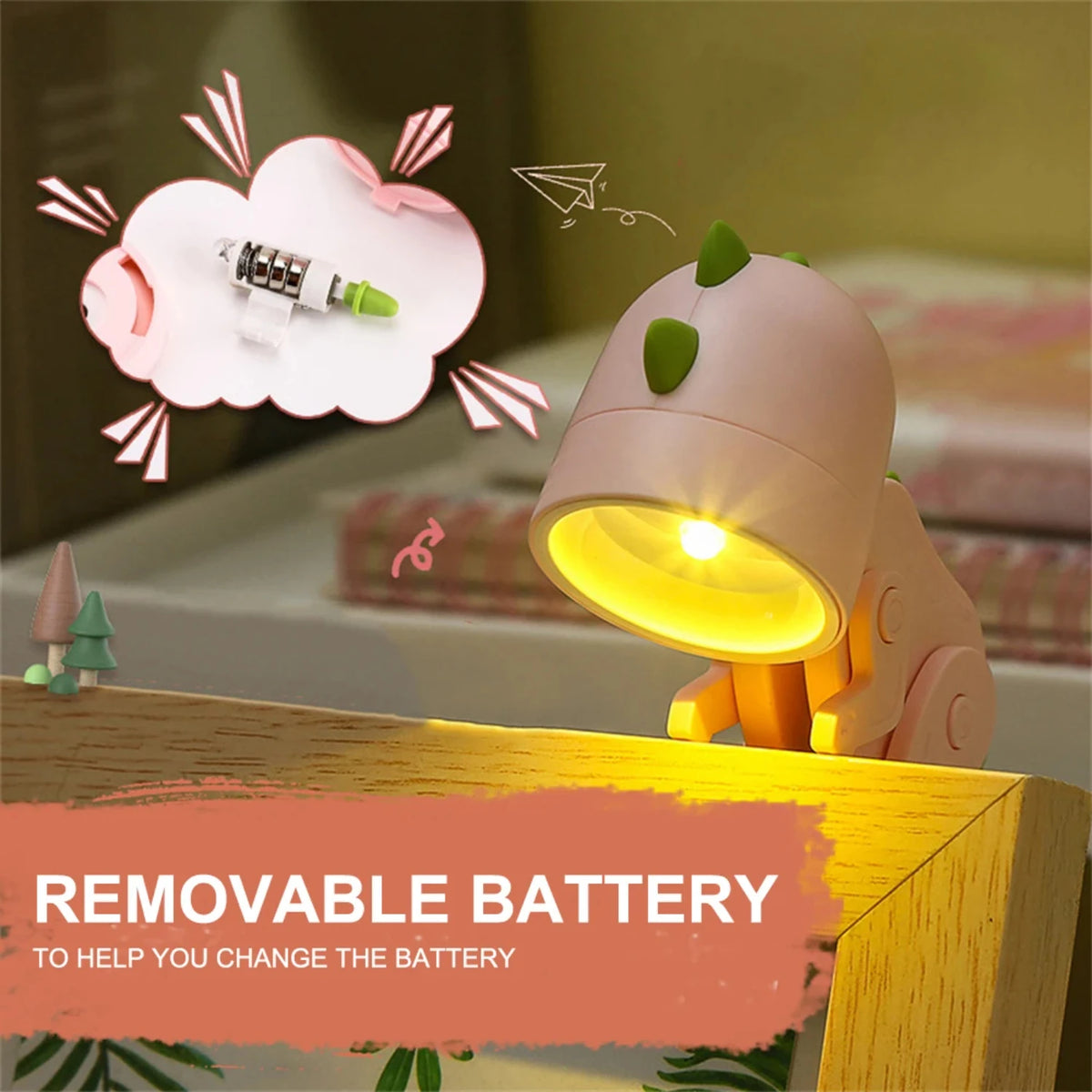 Portable Mini Solar LED Desk Lamp With Dimmable Night Light