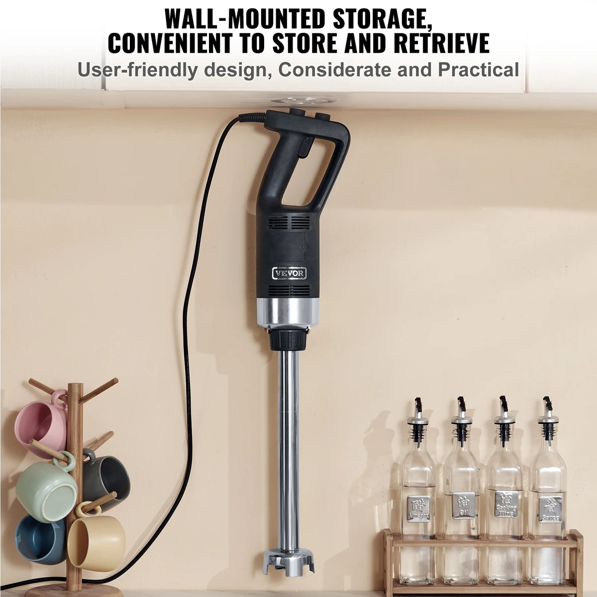 SucceBuy Commercial Immersion Blender 500 Watt Variable Speed