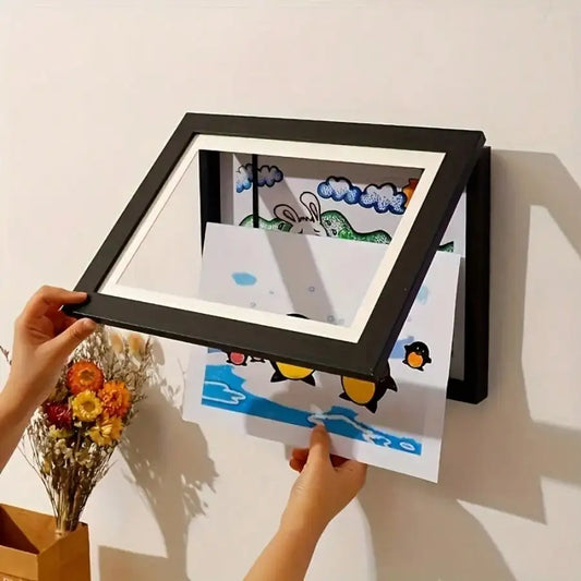 Foldable Magnetic Art Display Frame For Children Drawings And Photos