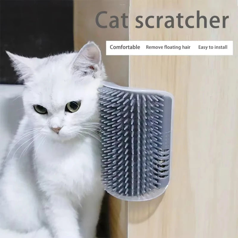 Multi Function Cat Grooming Comb With Corner Scratcher And Catnip