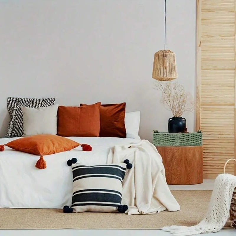 Handcrafted Bamboo Storage Basket With Integrated Toilet Paper Shelf