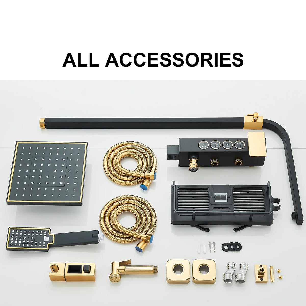 Fmhjfisd Brass Rainfall Shower Faucet Set Four Way Mixer
